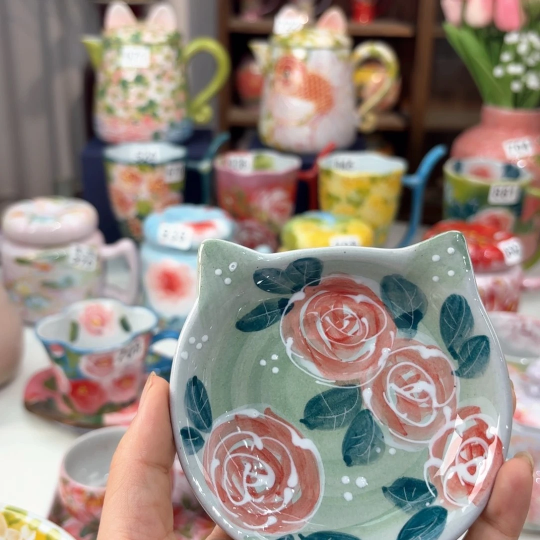 景德镇手绘高温釉下彩陶瓷茶具