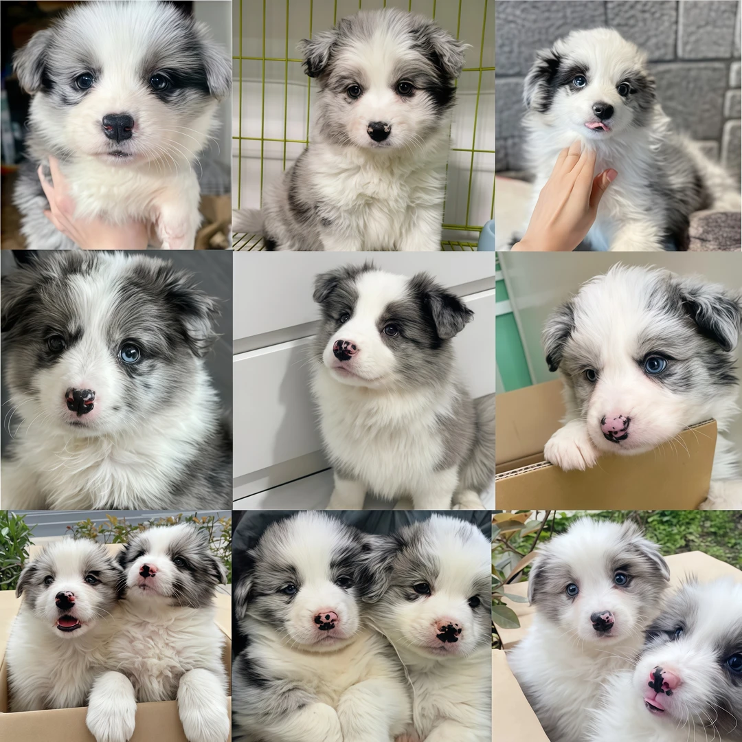 【天赐边牧】边牧幼犬活体狗狗聪明温顺家养中型犬黑白陨石金边咖啡