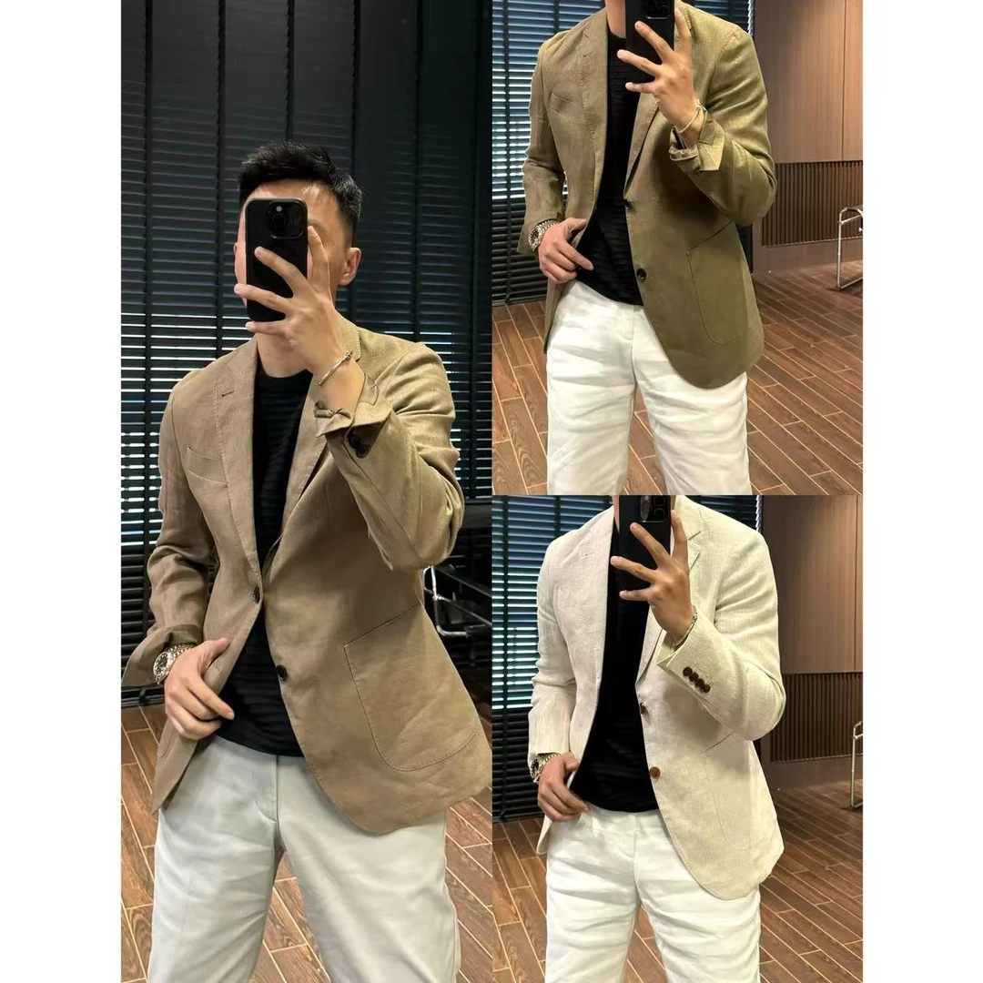 高品质·100亚麻西服｜25春夏！简约高级休闲时尚痞帅西服外套2253