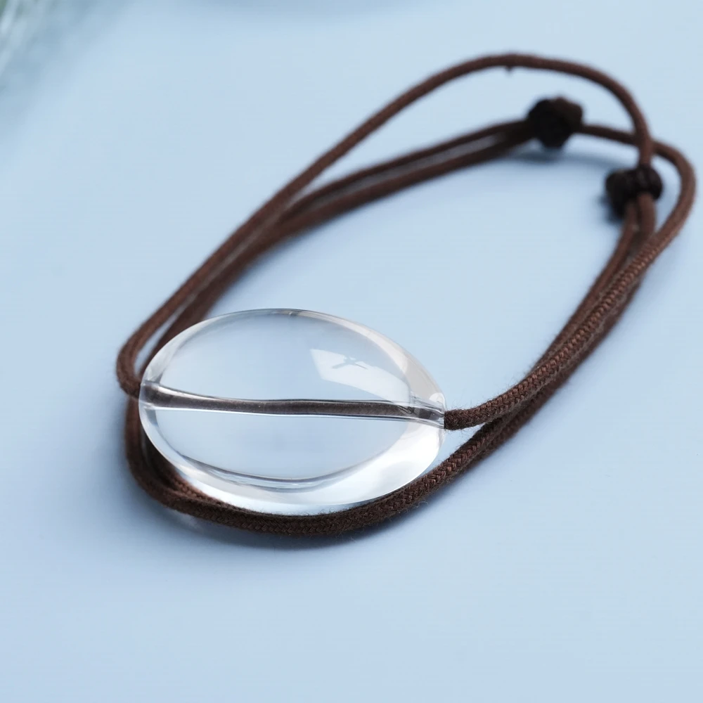 天然白水晶鸽子蛋吊坠项链 X350 多样性发一