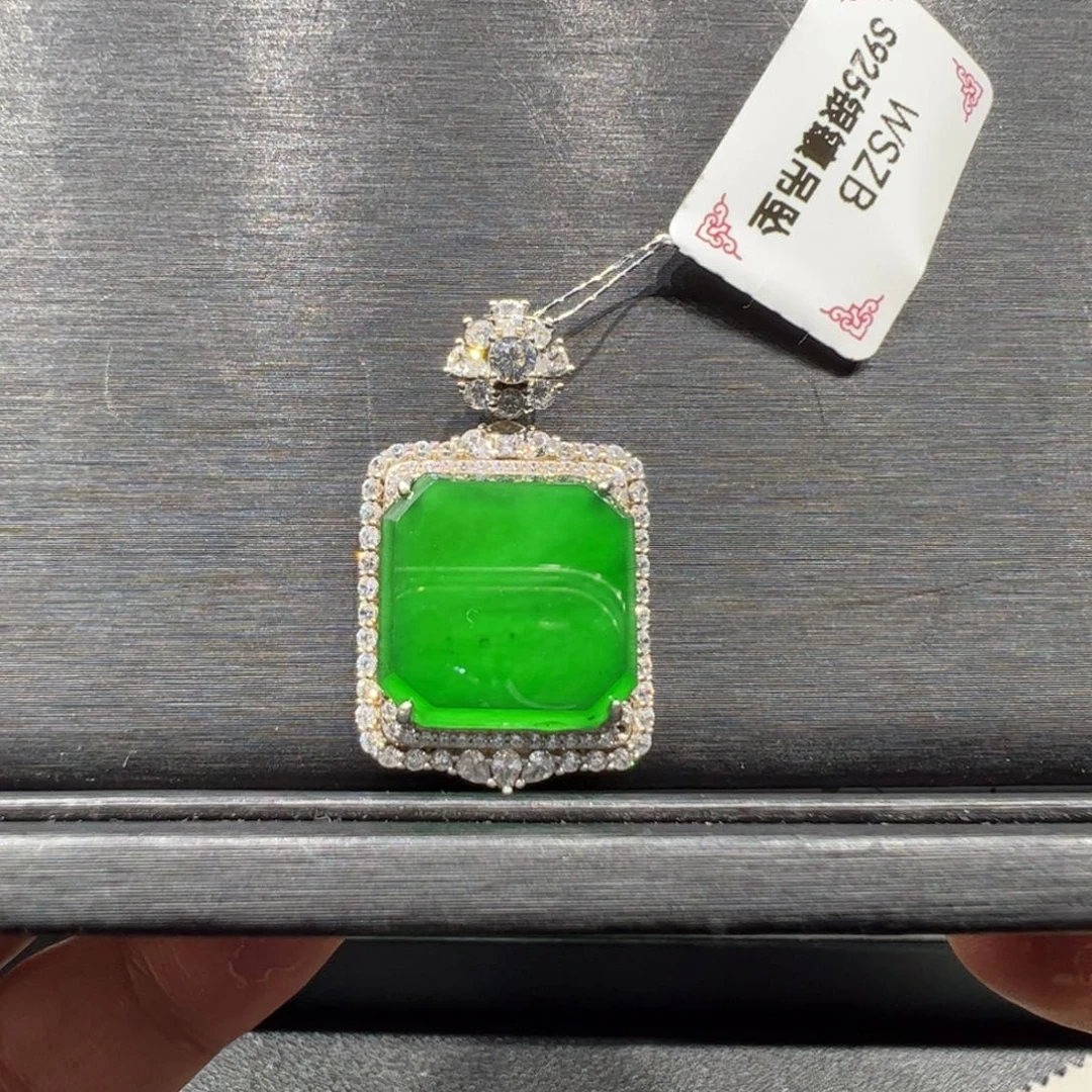 翡翠银S925镶嵌颈饰