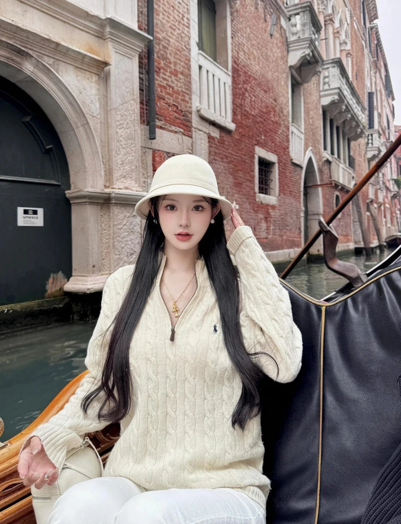 小马针织毛衣半拉链套头卫衣羊毛百搭【男女同款】