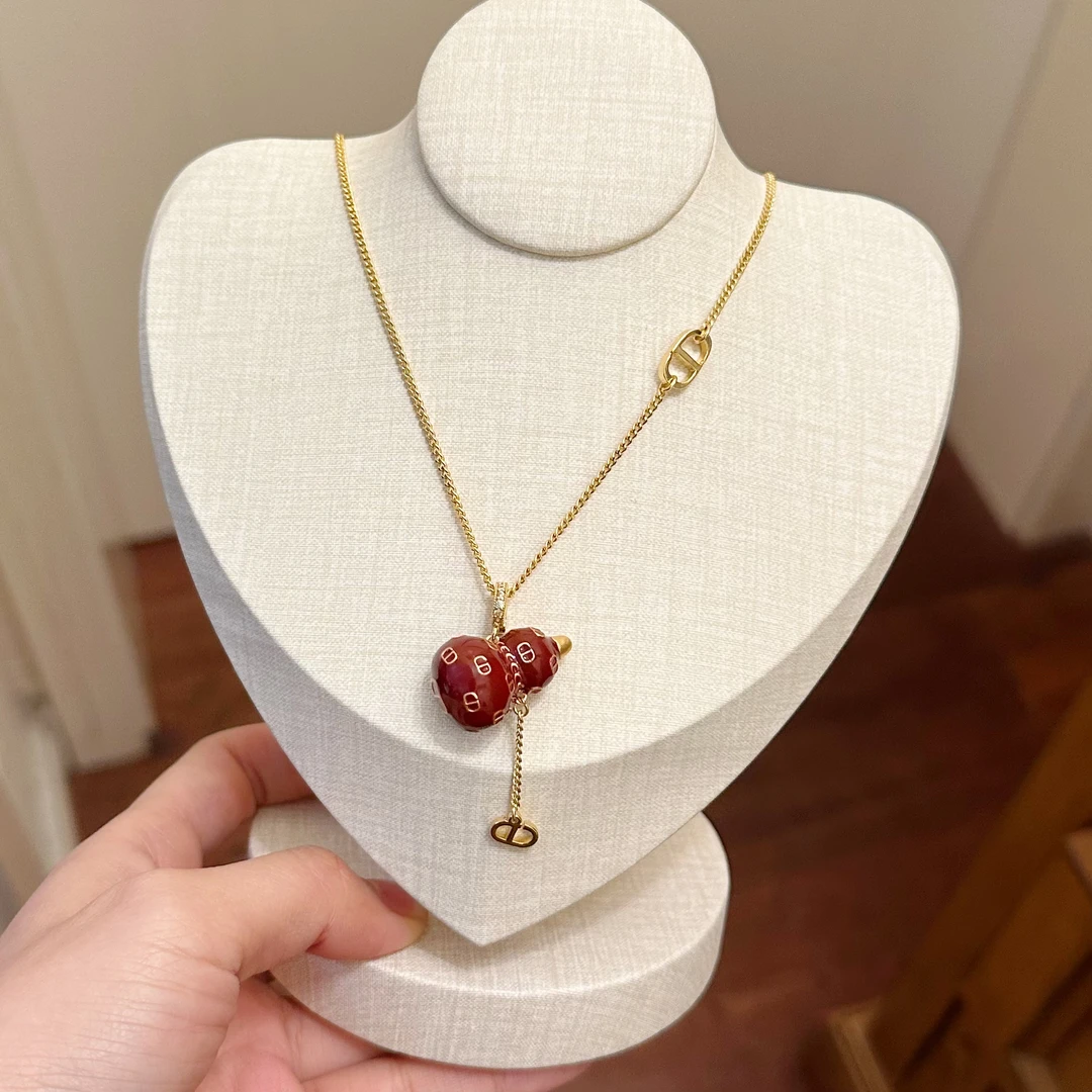 铜合金项链 X0150 时尚气质韦雪同款百搭葫芦项链