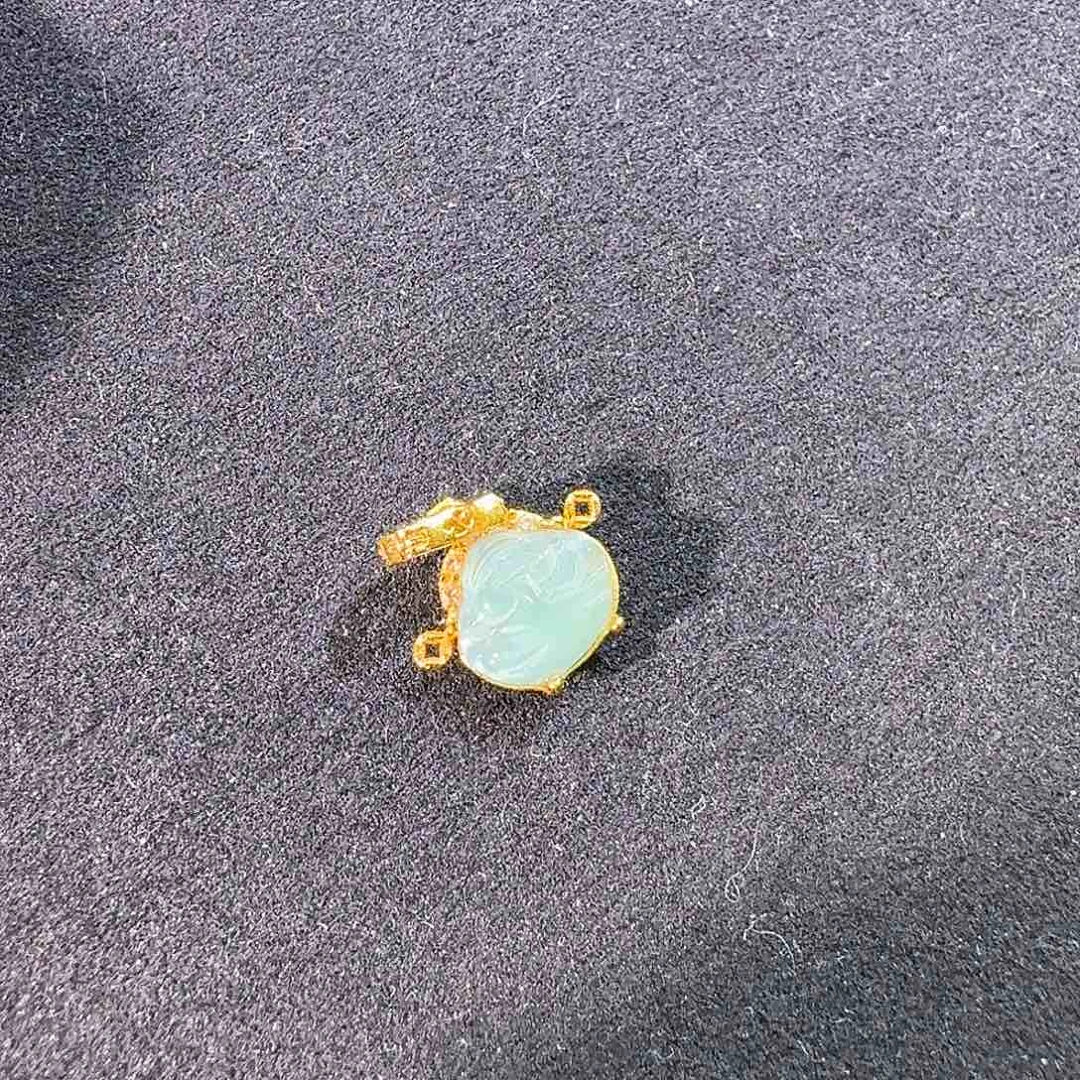 翡翠银S925镶嵌吊坠(不含链)财