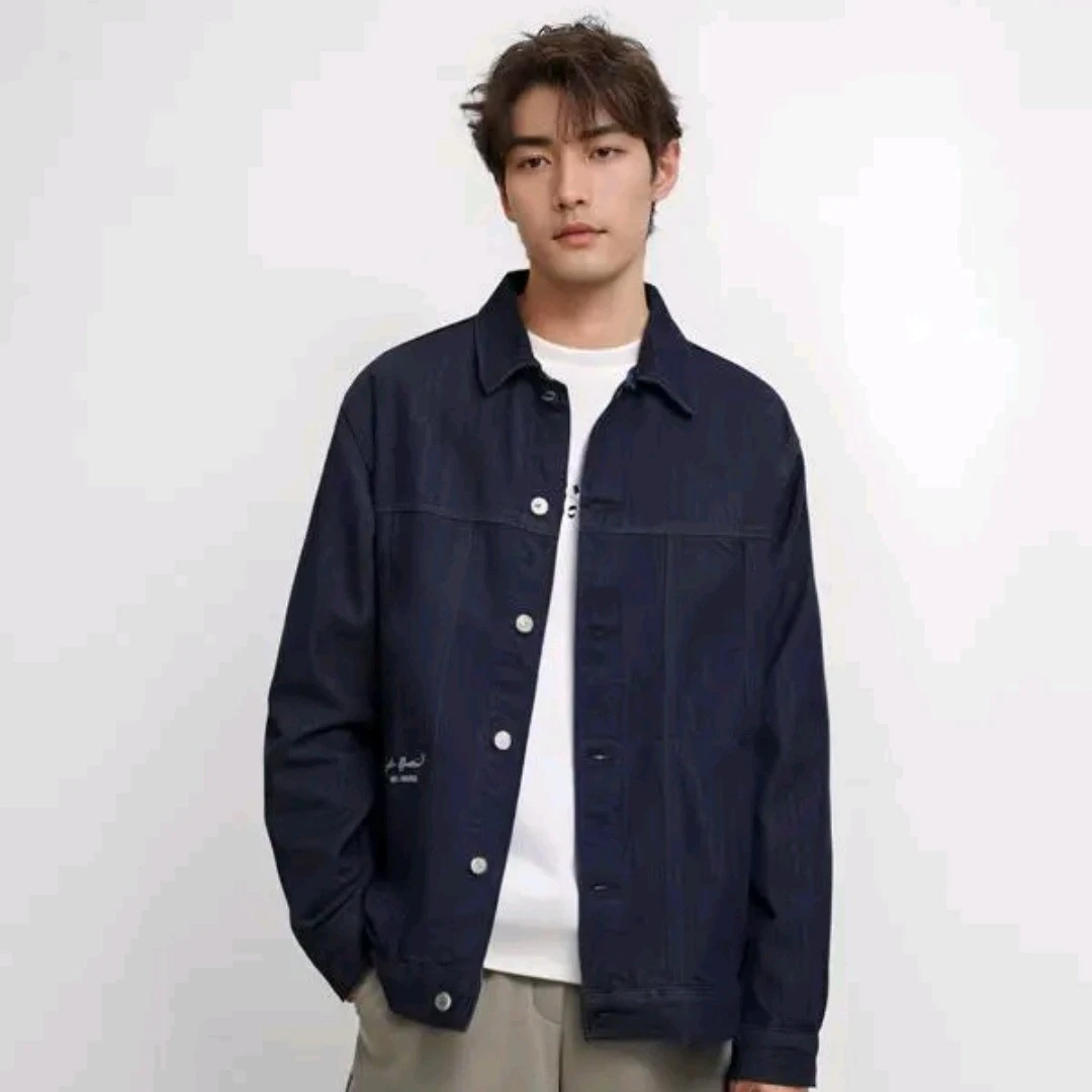 【鸟】重工字母刺绣牛仔系扣夹克外套P123-g8-11