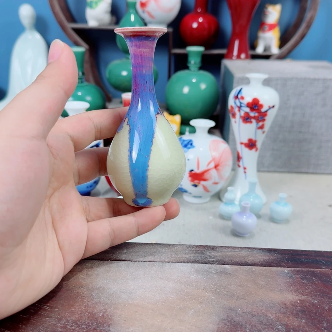 陶瓷手工小花器摆件