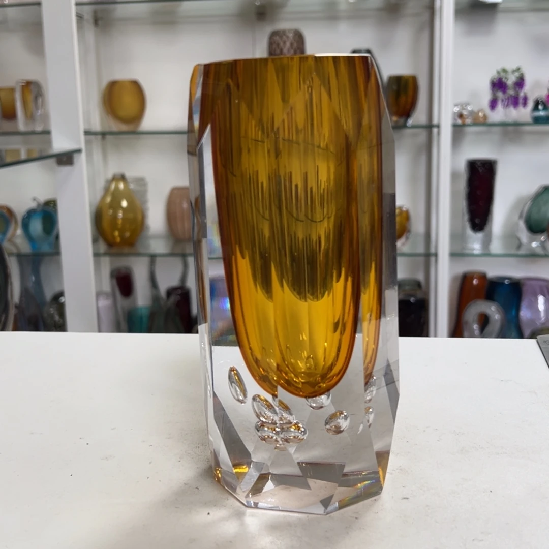 幻彩琉璃花瓶纯手工制品21高度