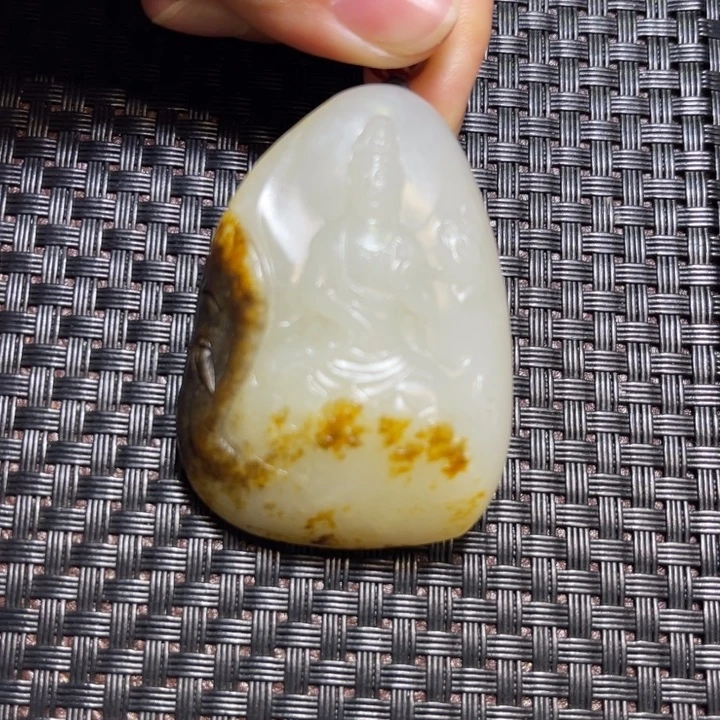 和田玉未镶嵌挂件普贤