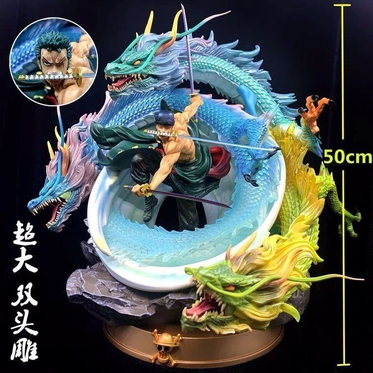 海贼王GK黑珍珠改三龙罗罗洛亚索隆超巨大龙卷风手办雕像模型摆件