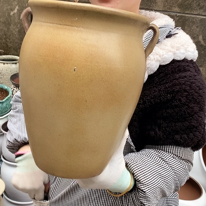 紫砂花盆瑕疵口20高27