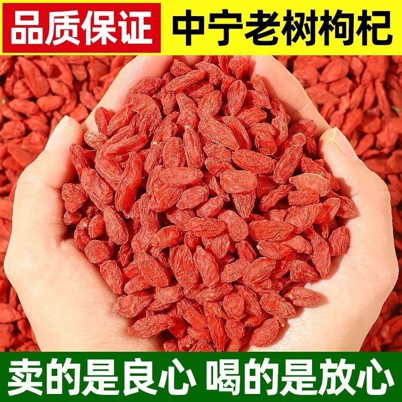宁夏中宁头茬大颗粒红枸杞免洗可干吃泡茶泡酒佳
