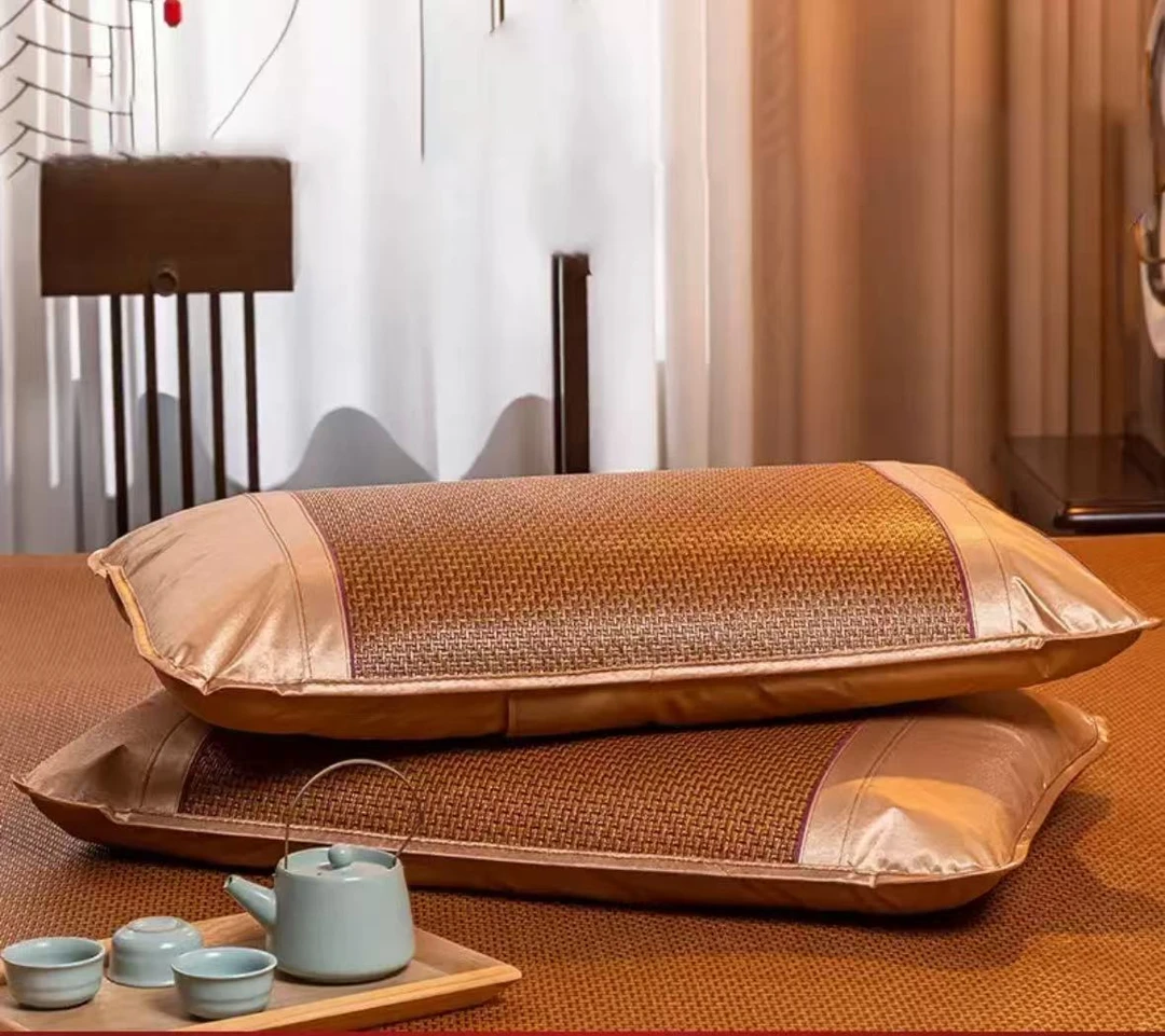 夏天凉枕枕套夏季枕席藤席单人枕 高品质夏季藤枕套降暑神器套枕