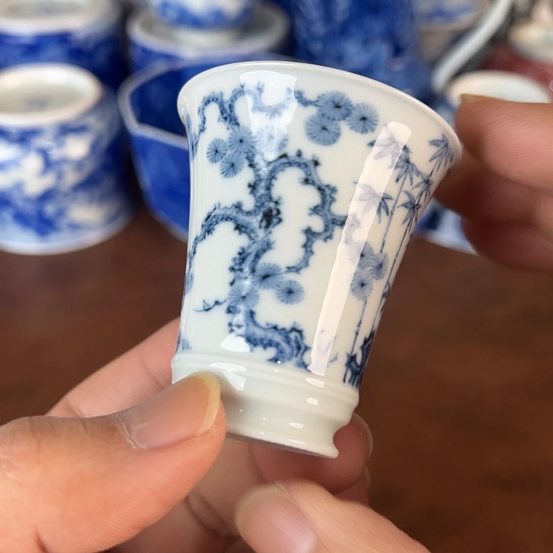 河***晏瓷片景德镇全手工手绘陶瓷