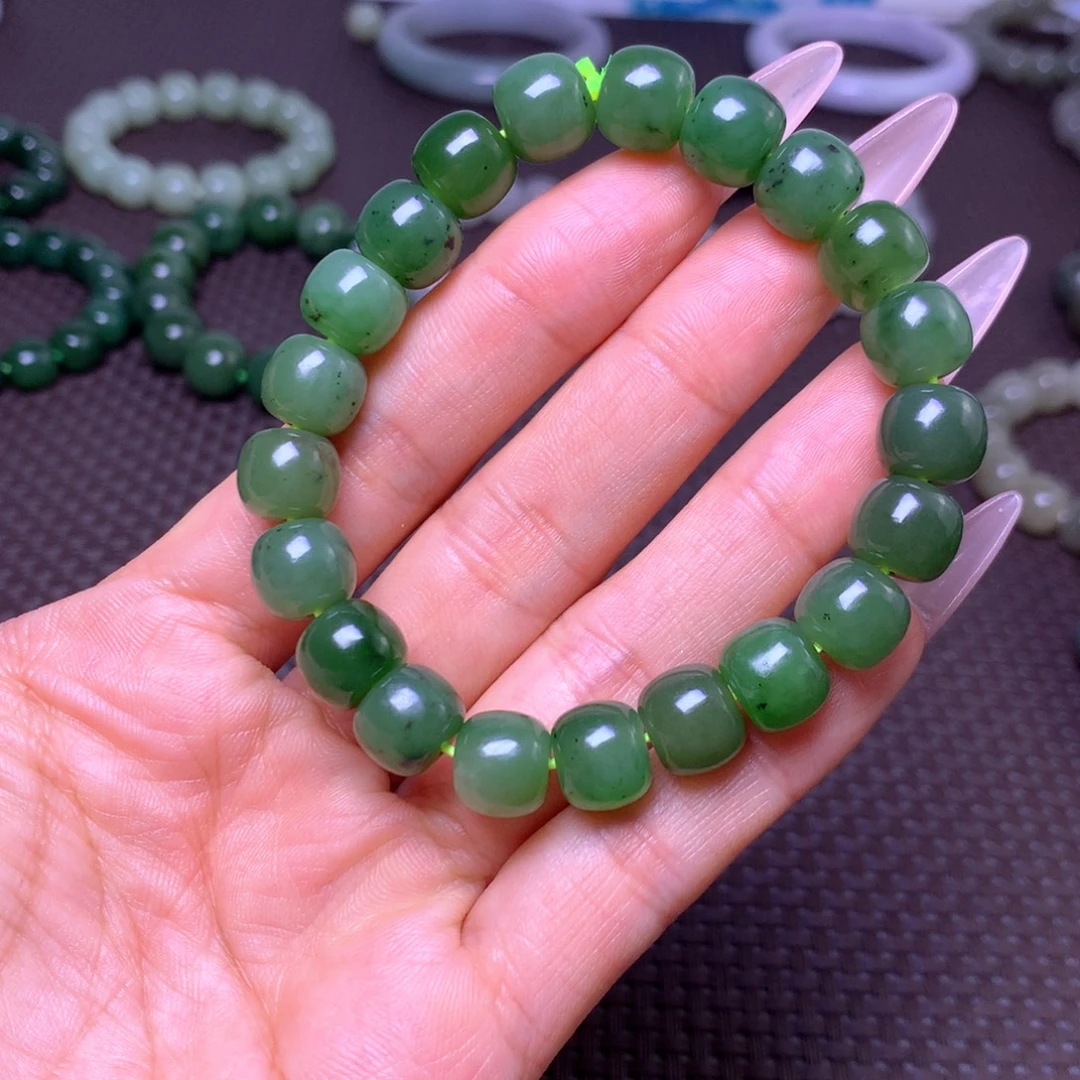 和田玉未镶嵌手串卡10