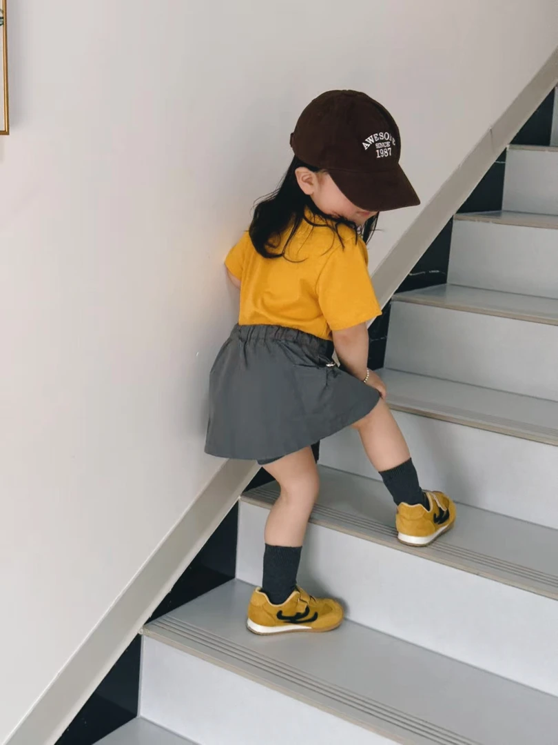 夏季25新款儿童纯棉宝宝印花上衣T恤短袖裤子时尚女童夏装套装