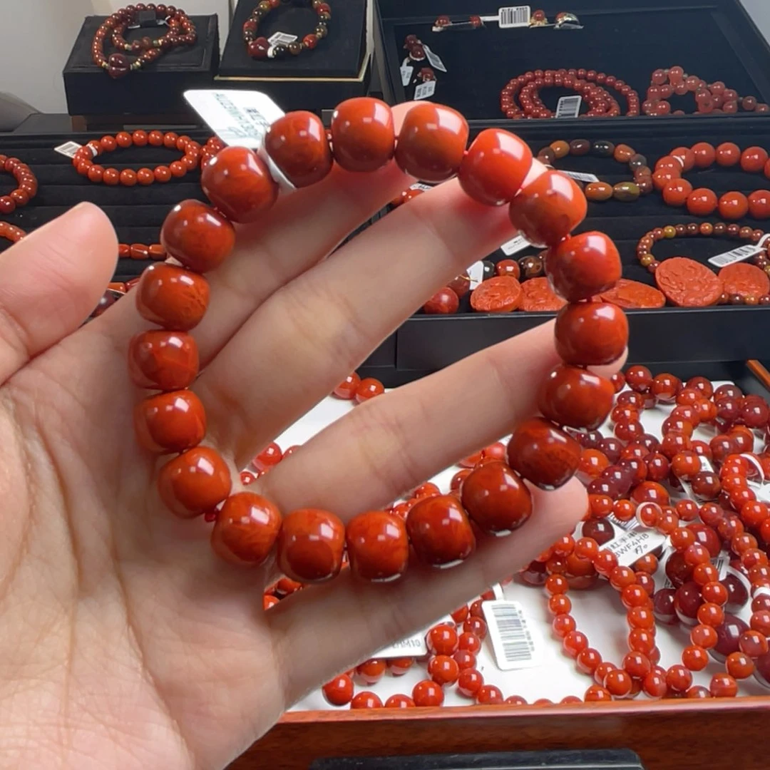 未镶嵌虎皮老型11m南红玛瑙