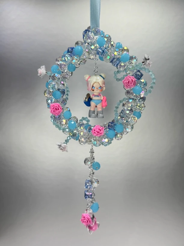 指尖拾珠DIY手串手机链水晶车挂轻奢手机链包挂钥匙挂件小众定制