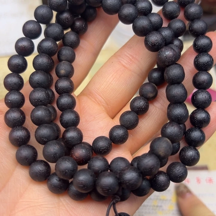 手串/手链降真香降真香08-108圆珠红黑油结晶