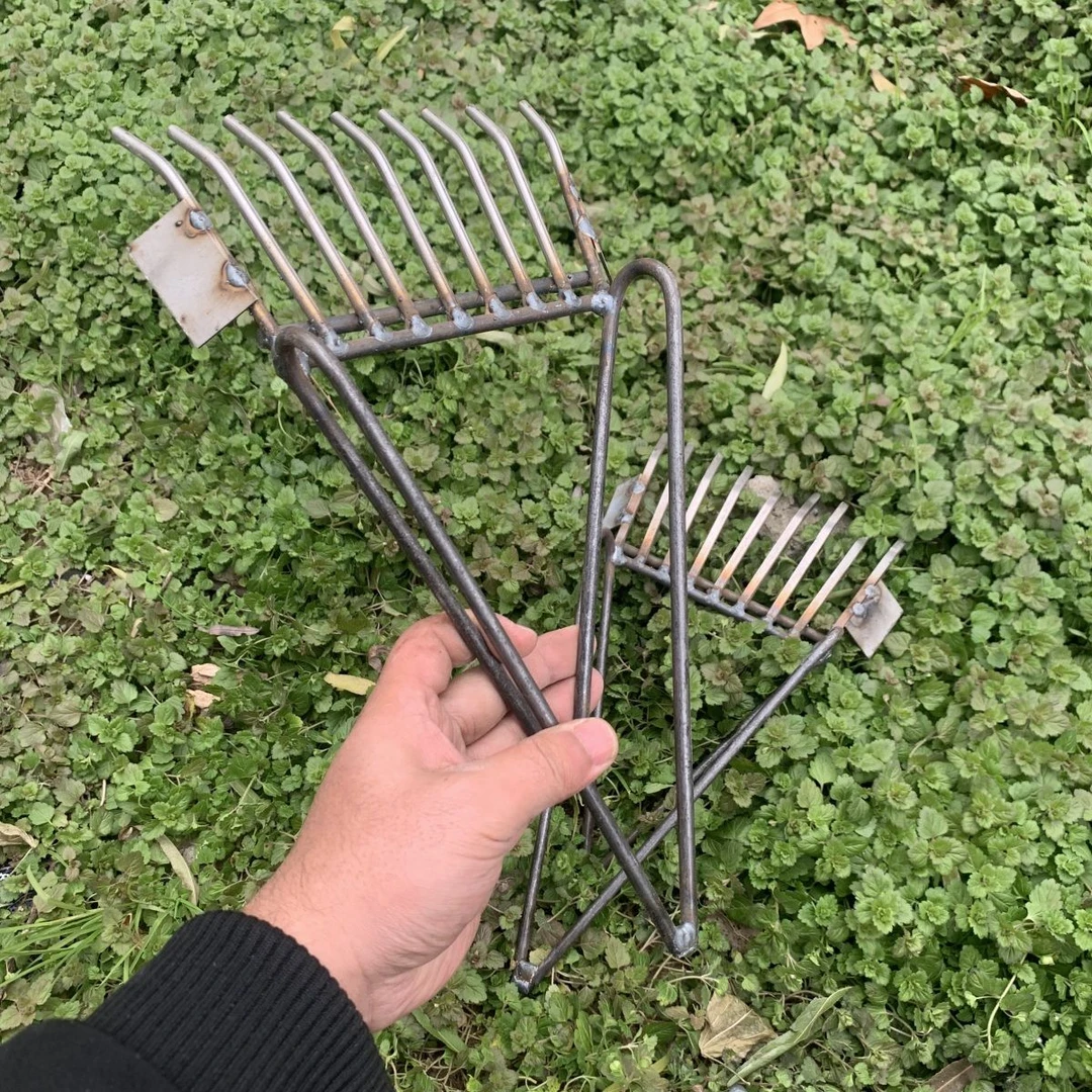 摘毛豆神器农用工具豆耙子花生采摘耙家用撸毛豆工具不锈钢齿