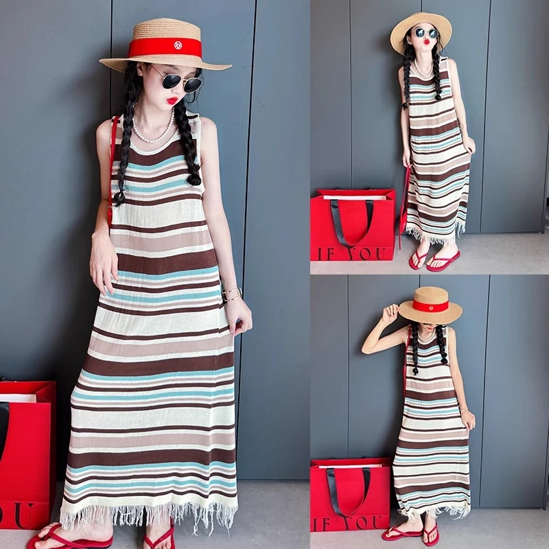 女童裙子夏薄款2025新款女孩大童夏季洋气公主裙夏装超好看连衣裙