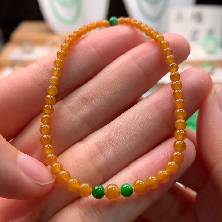 翡翠未镶嵌手绳天然缅甸A货翡翠