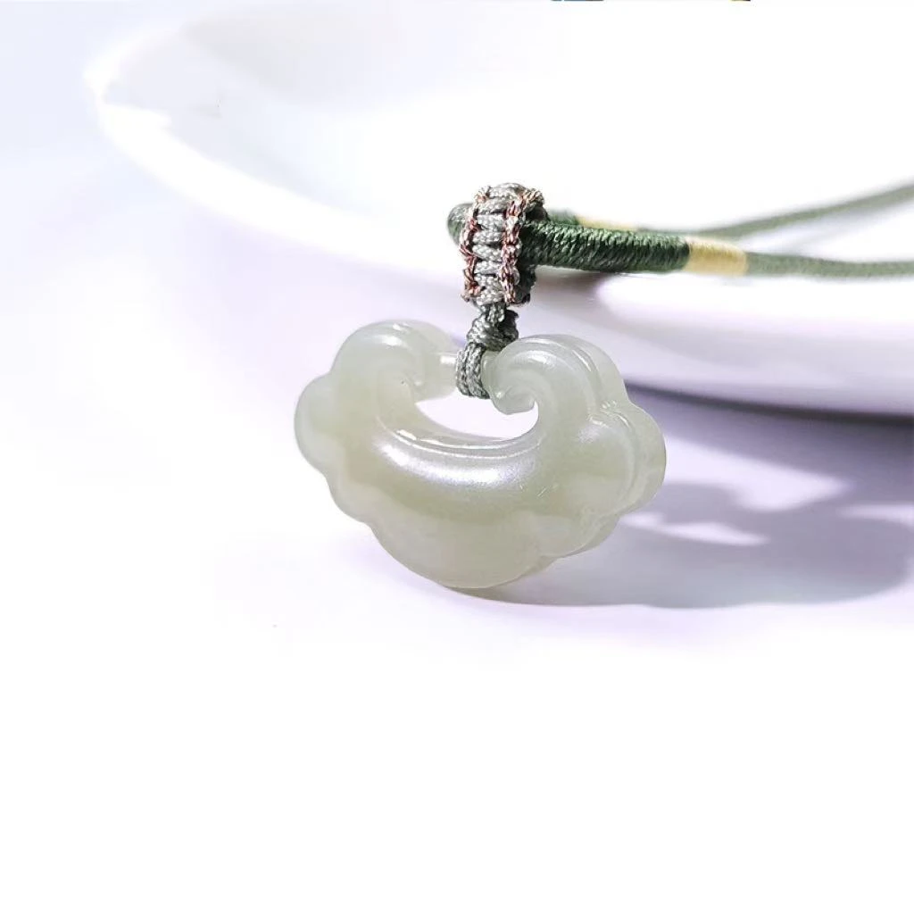 和田玉如意锁吊坠  简约款挂件平安锁-YS