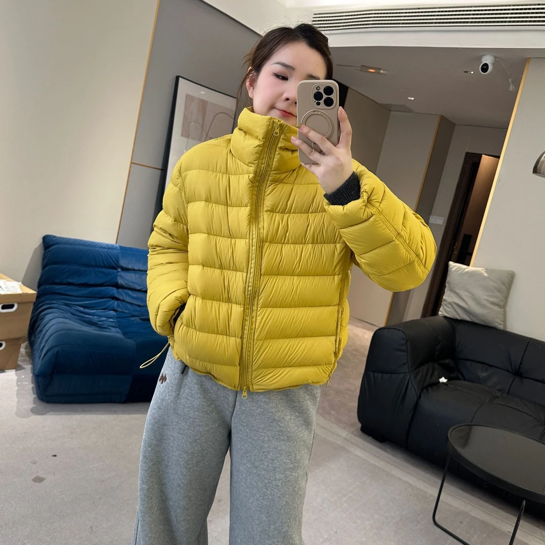 【欧加粒粒】冬双头拉链立领排骨羽绒服抽绳下摆外套时尚 D25102218