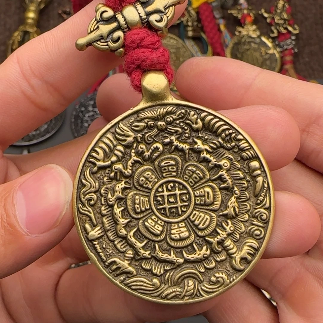 老铜九宫牌吊坠喜欢的来