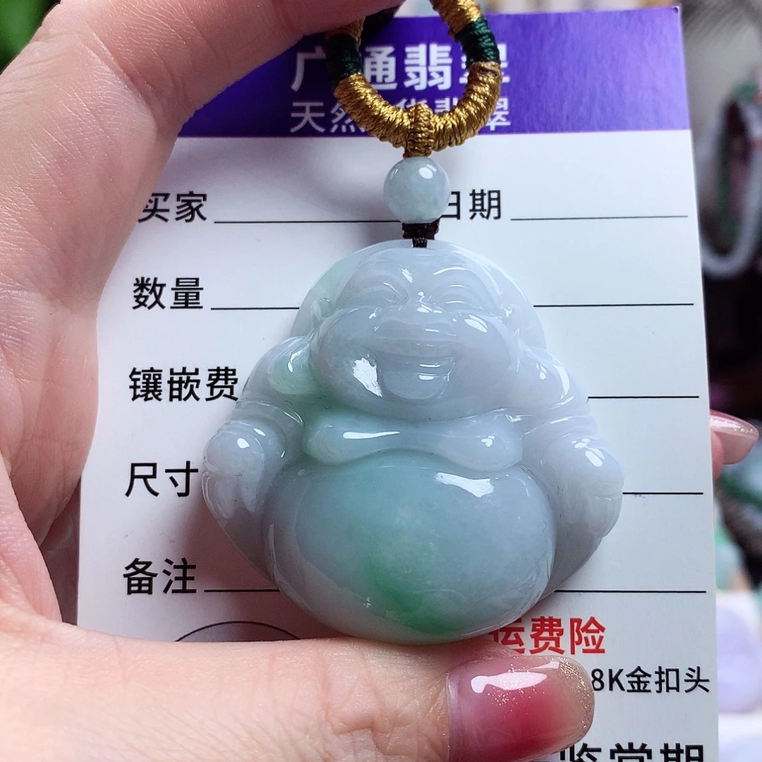 翡翠未镶嵌颈饰佛公13