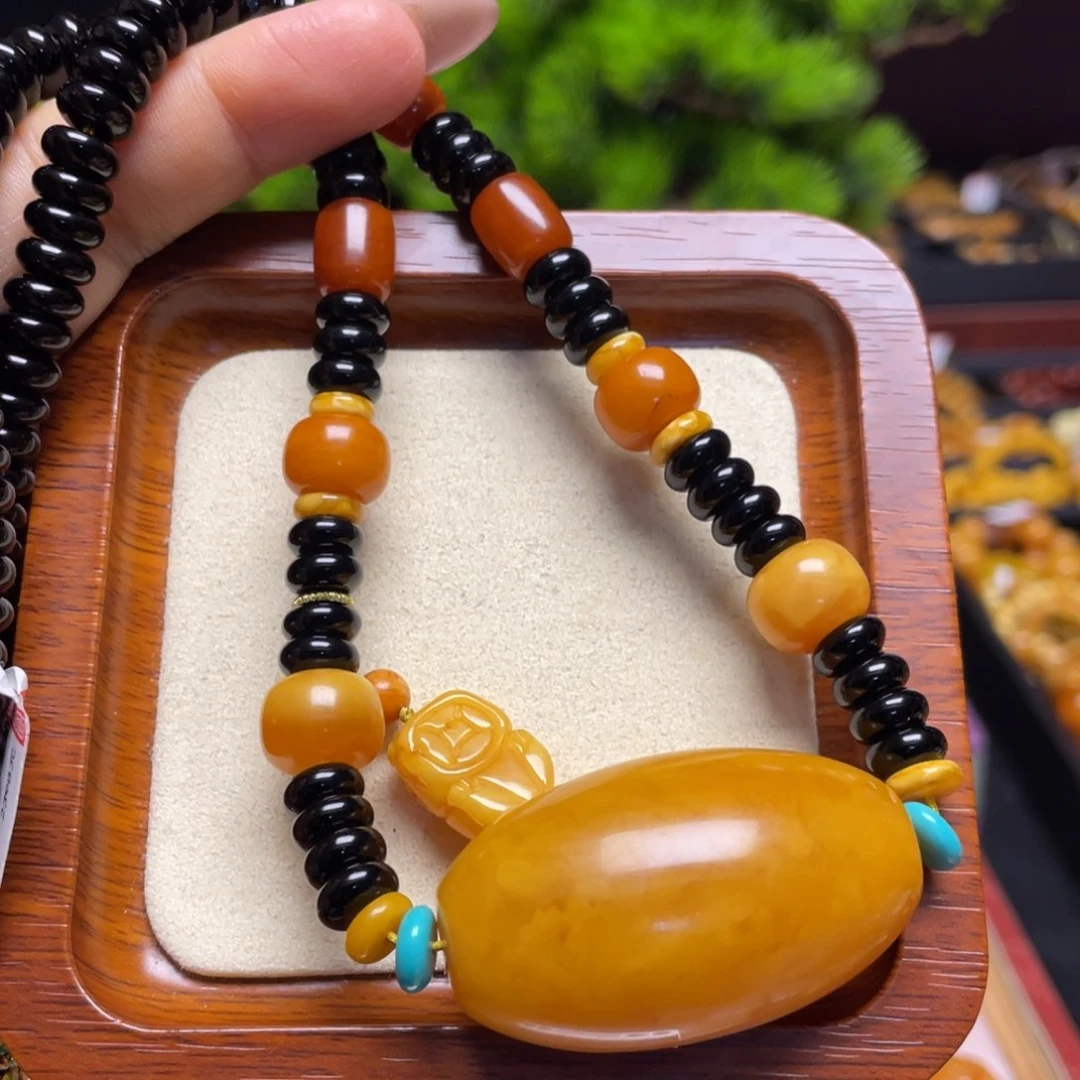 蜜蜡颈饰未镶嵌项链