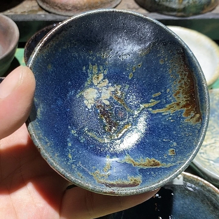 茶盏9.3釉泪粘灰经济斤斤计较