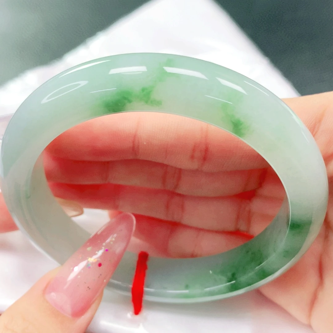 翡翠未镶嵌手镯58.59