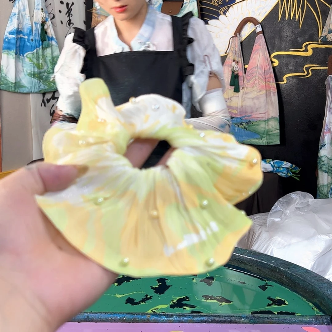 503精品珍珠百褶裙发圈