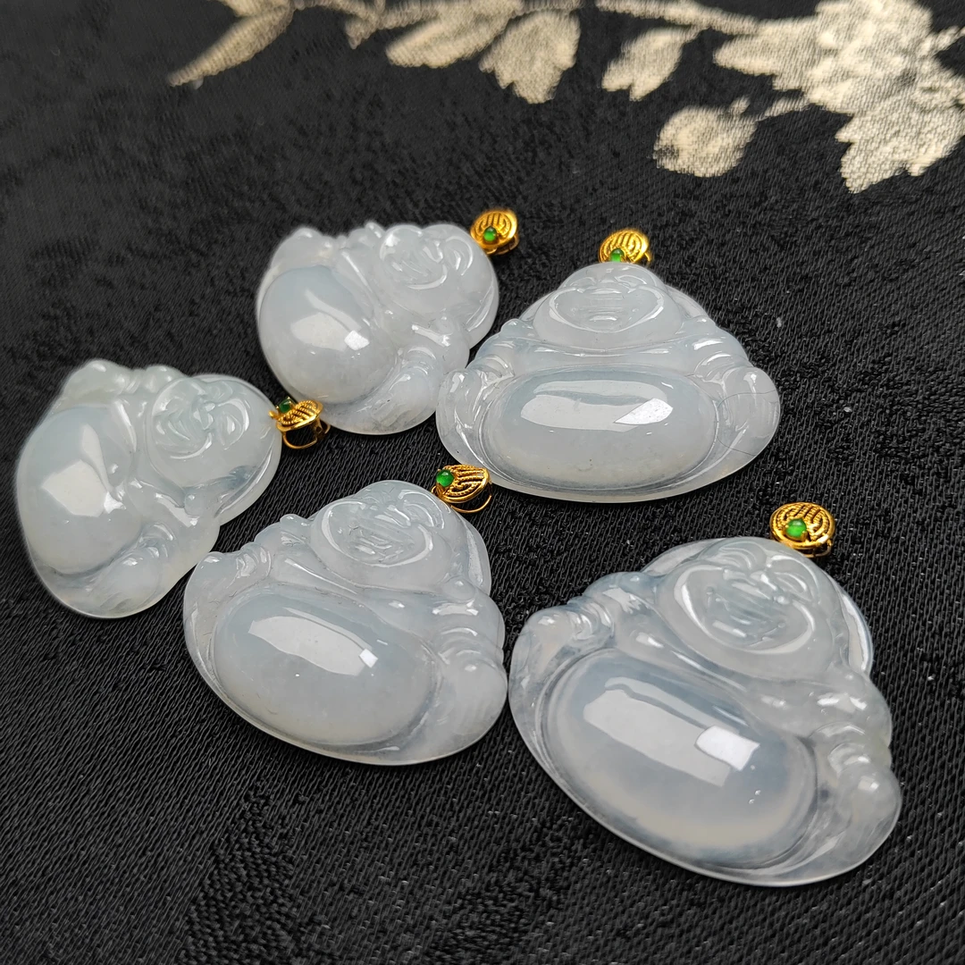 （天然A货翡翠）佛公多样性发一件PQGJ739-LCG