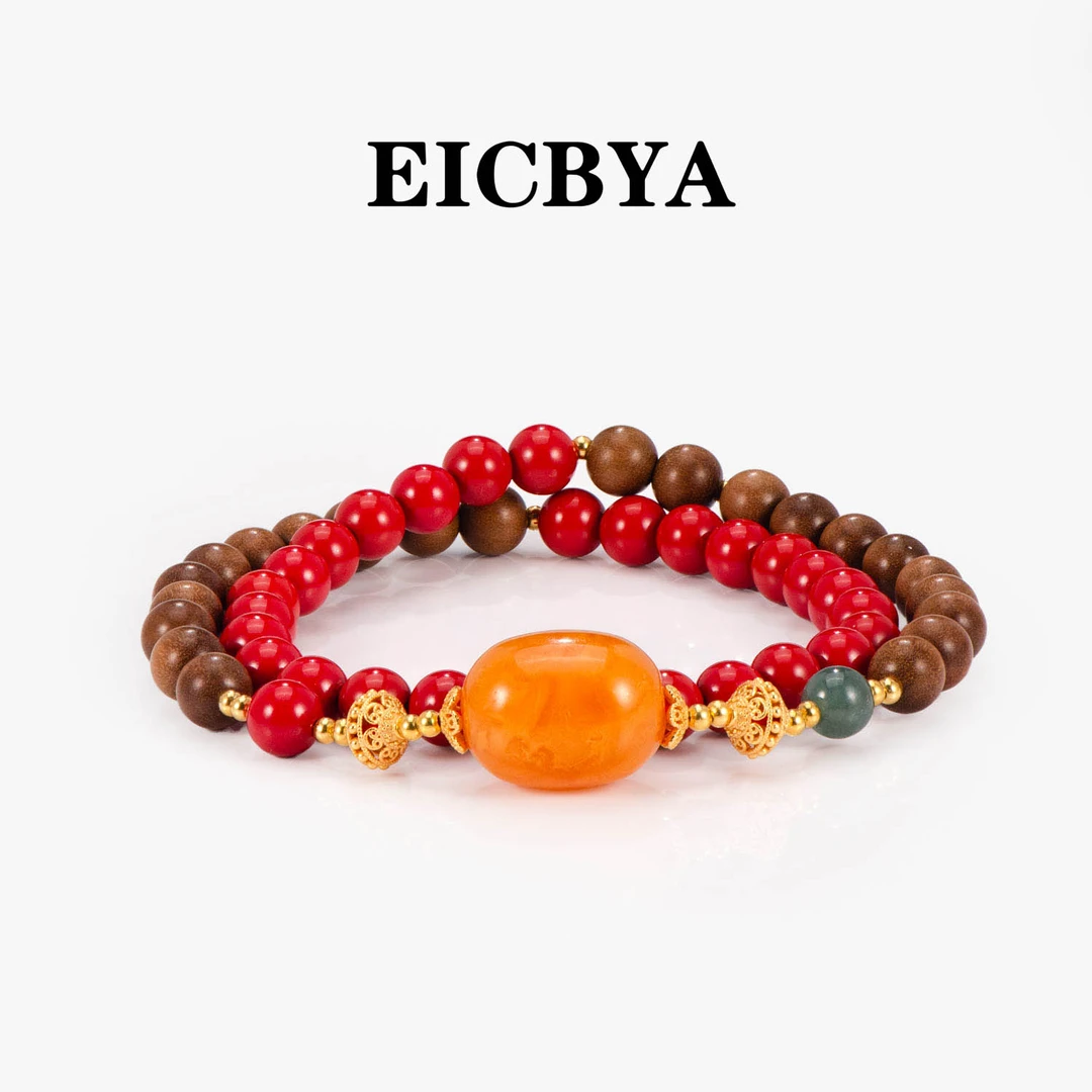 含辰砂工艺品EICBYA/朱砂手链 轻奢珠宝 设计师时尚饰品 闺蜜礼物