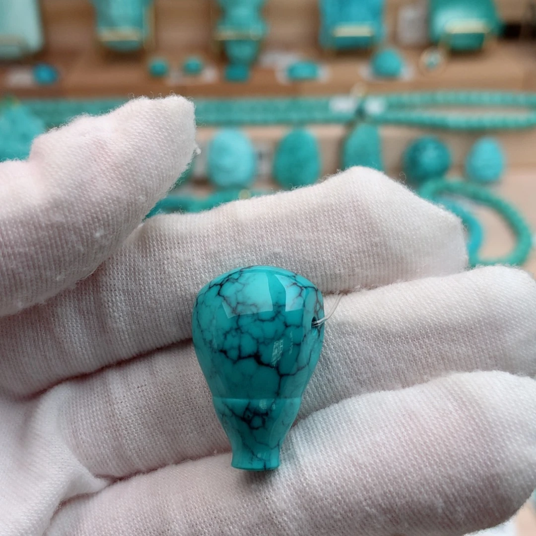 未镶嵌绿松石珠宝奇石15mm