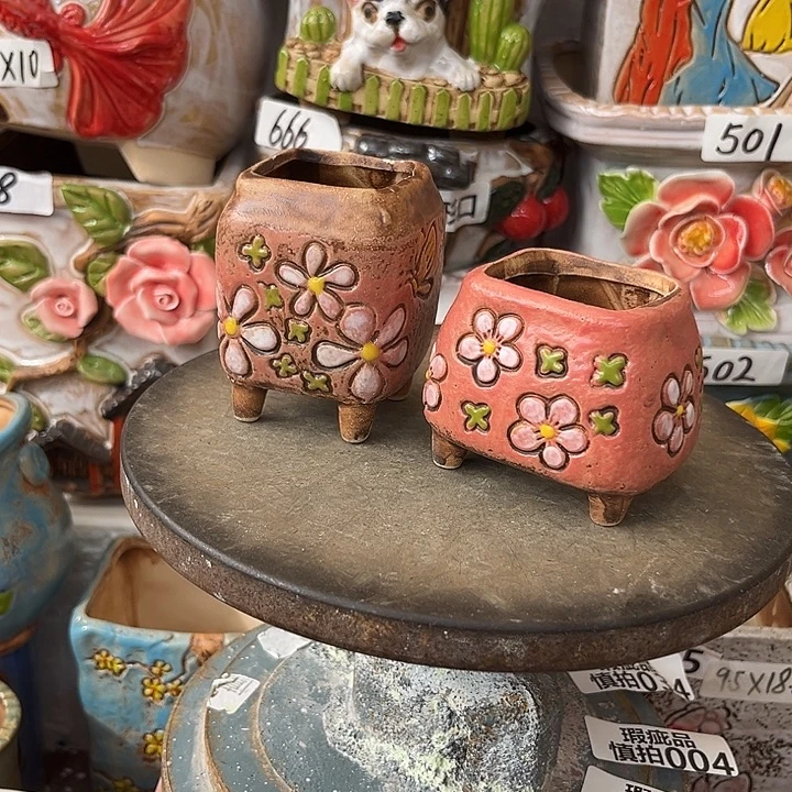 粗陶材质多肉花盆