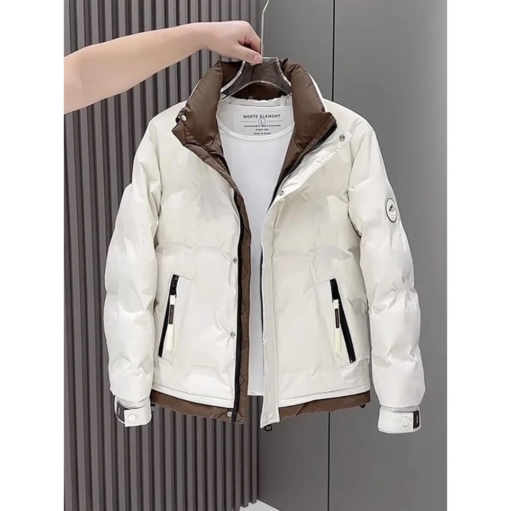 加厚保暖羽绒服男冬季2025新款短款男士外套韩版帅气白鸭绒羽绒服