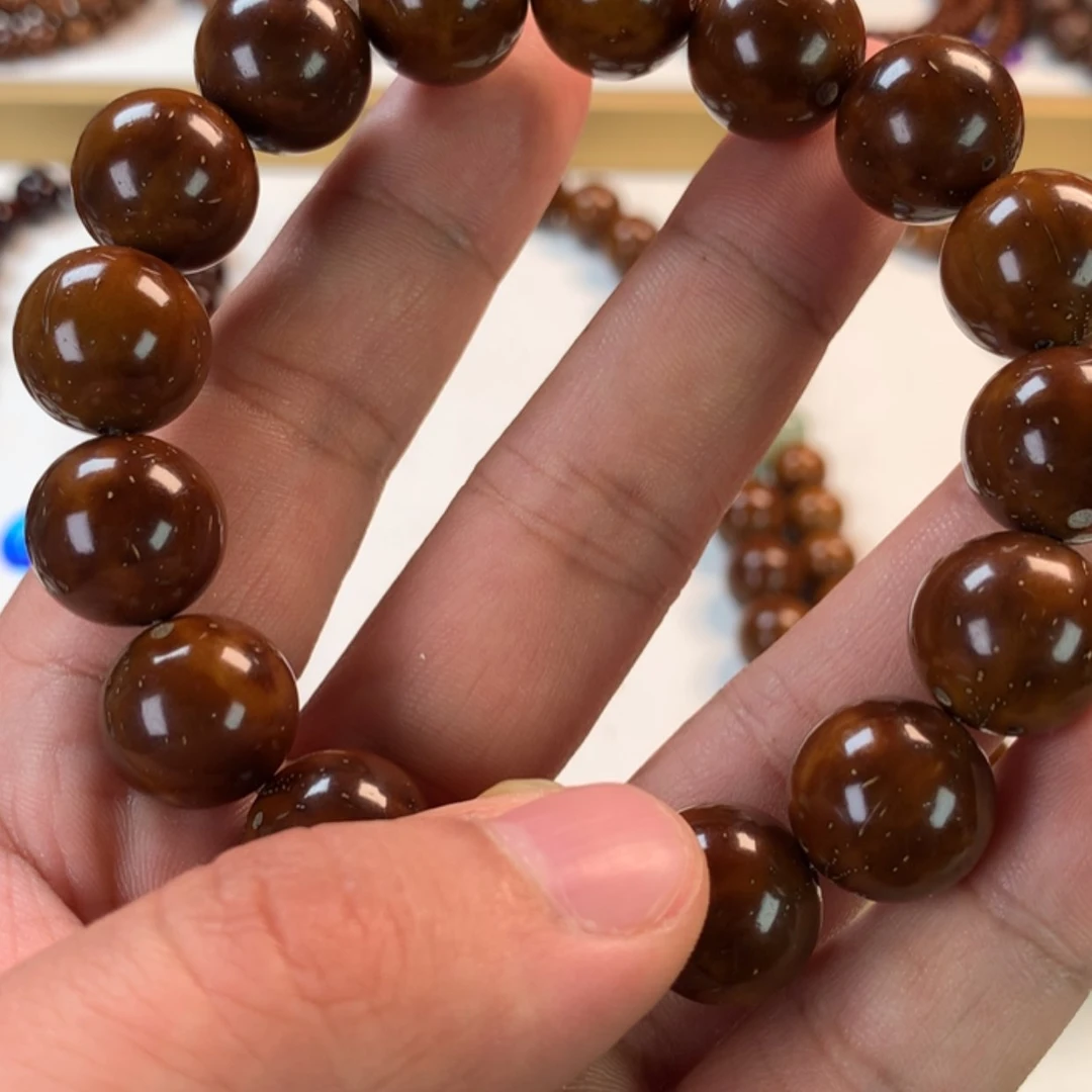 【闪购商品】橄榄核手串/手链14mm精品紫金鼠单圈素串