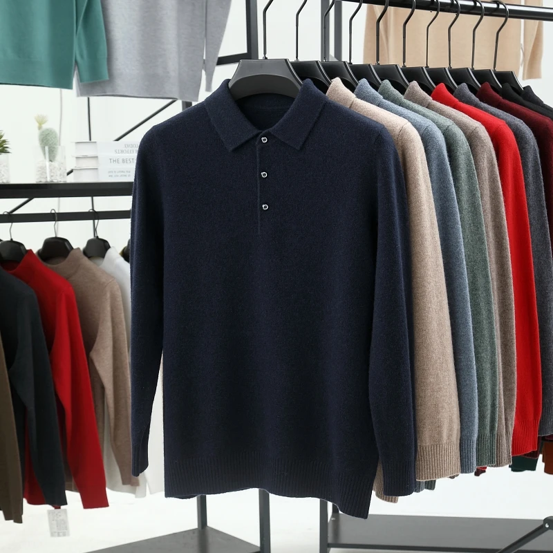 【现货速发】100%羊毛衫秋冬保暖舒适针织打底衫翻领百搭长袖毛衣