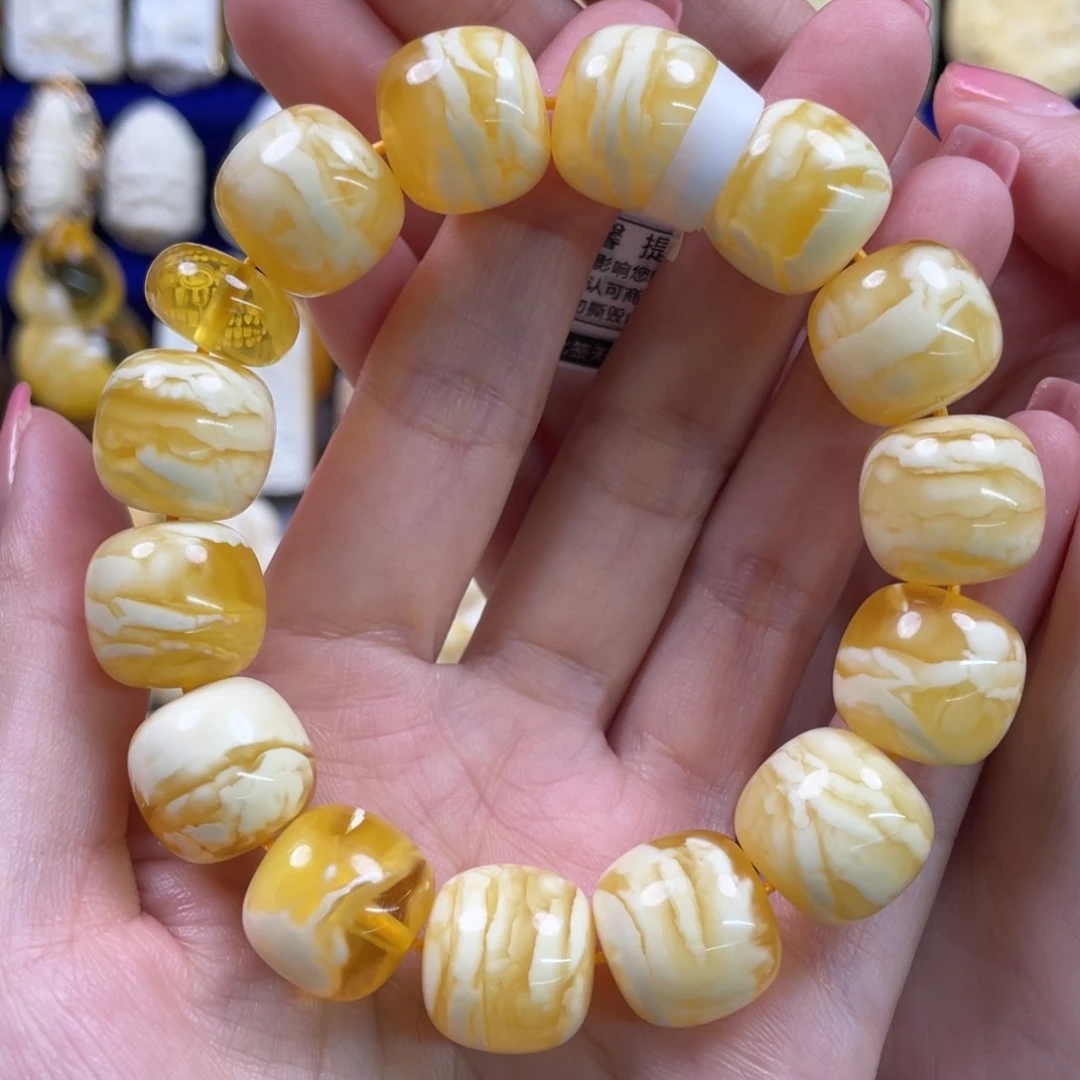 蜜蜡裸石未镶嵌琥珀蜜蜡