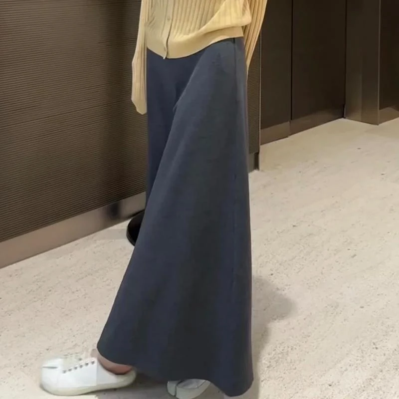 【品质欧货】不显瘦慵懒轻欧感深灰色半身裙女2025春季新款高腰a