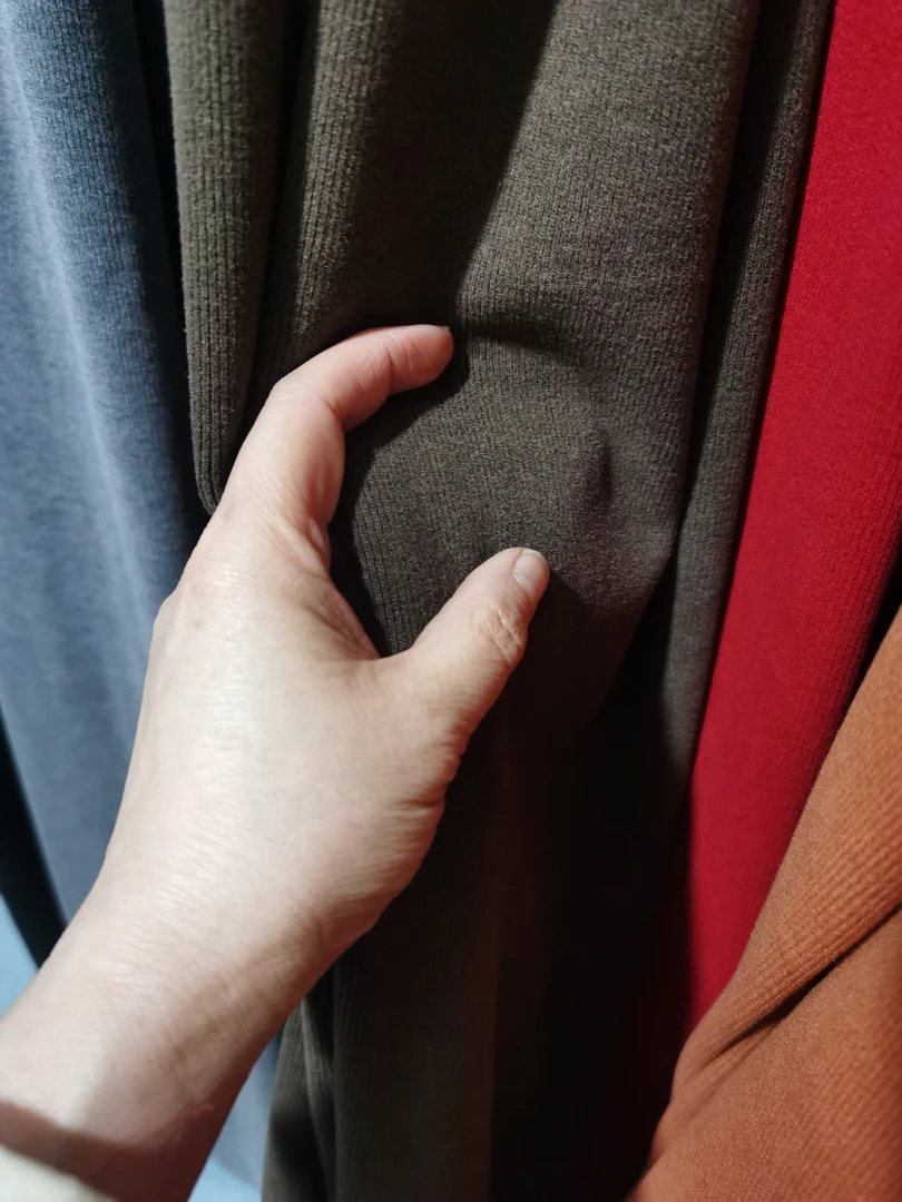 醋酸天丝羊绒布料咖啡色尺码全