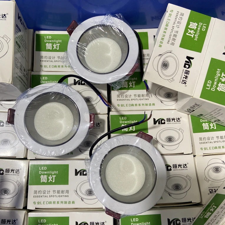 【发3盒】2.5寸全铝深防眩筒灯白+枪黑三色