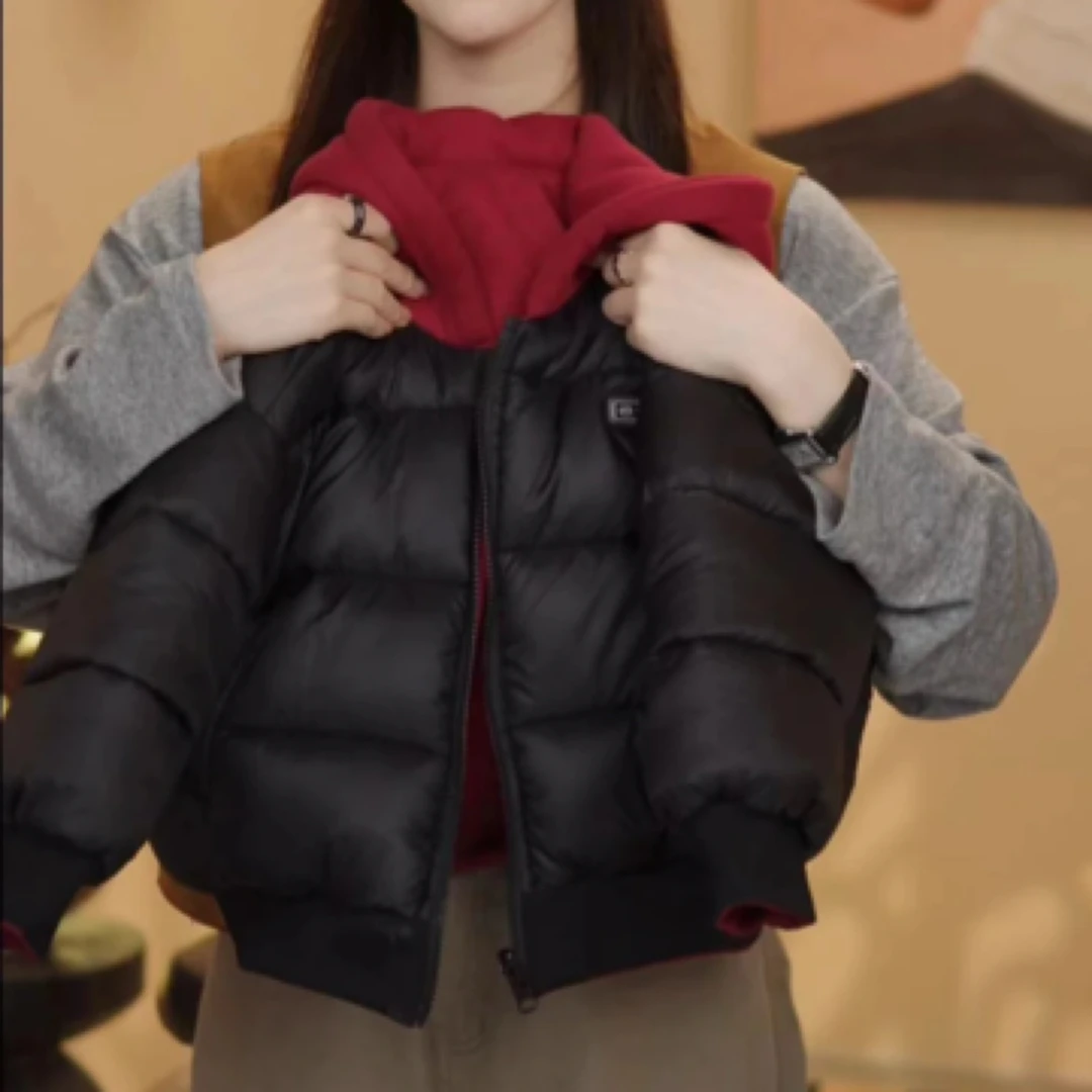 儿童新款圣诞年服喜庆色棉服冬款保暖加厚棉服中小童外穿