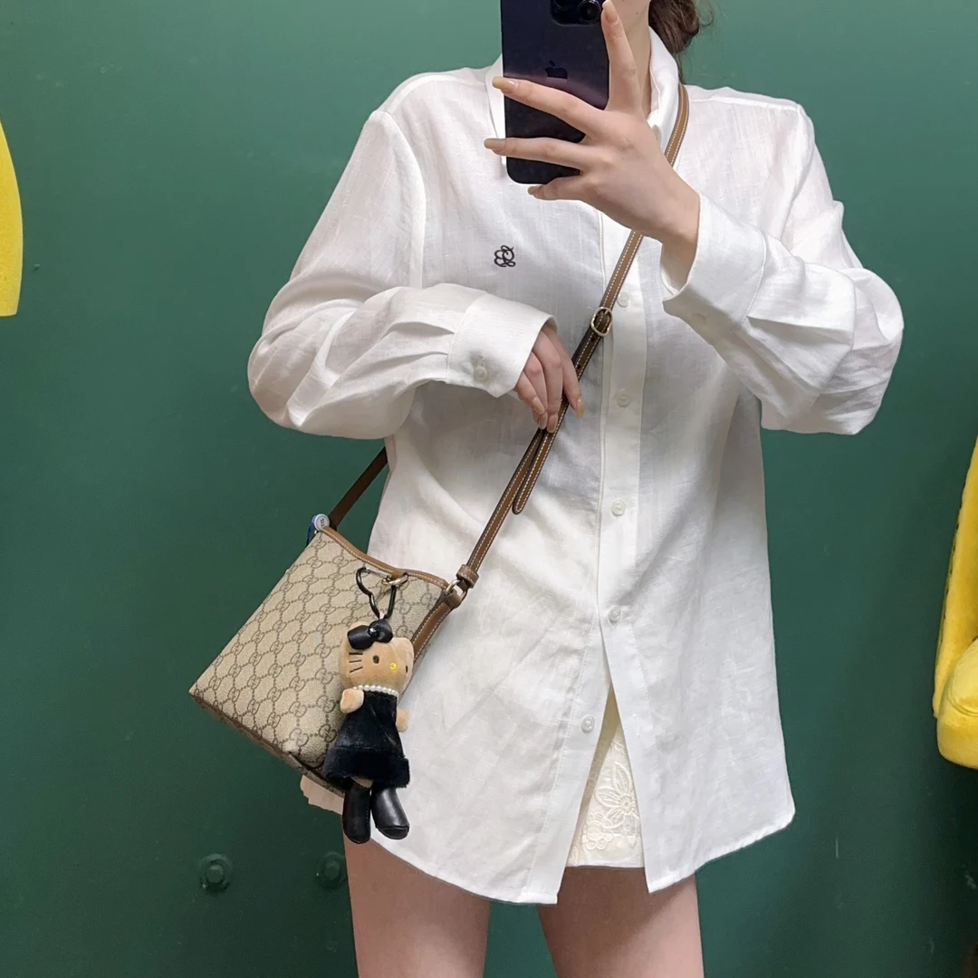 未使用 GUCCI/古驰 老花斜跨水桶MINI TH728