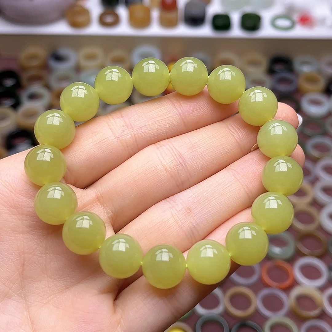 和田玉未镶嵌戒指鸡油黄