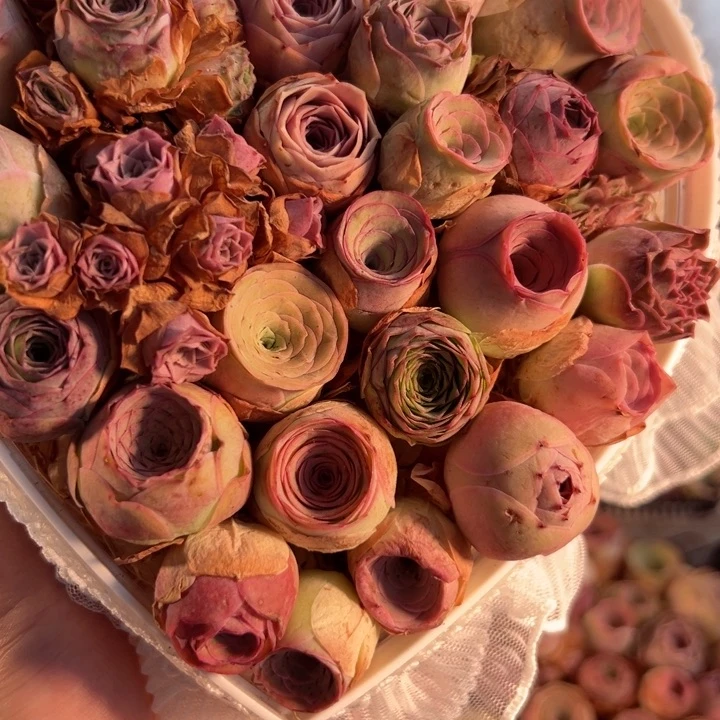 ༄***࿐TT324 亚克力花盒玫瑰组合