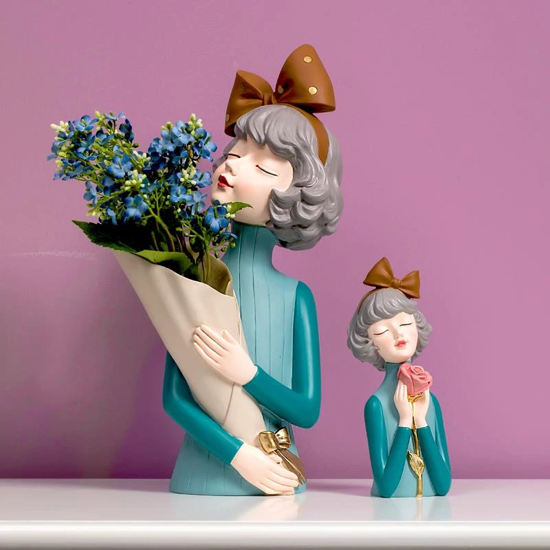 北欧轻奢玄关蝴蝶结女孩摆件卧室装饰客厅网红摆设乔迁结婚送礼物