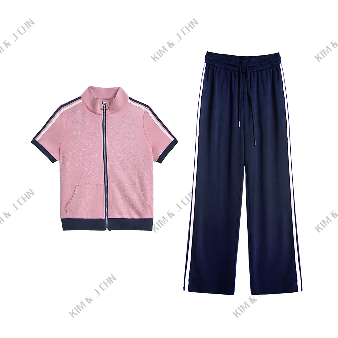 【觅静】新款女装短袖套装时尚透气宽松8797